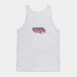 Retro Rainbow Oops Trendy Design Tank Top